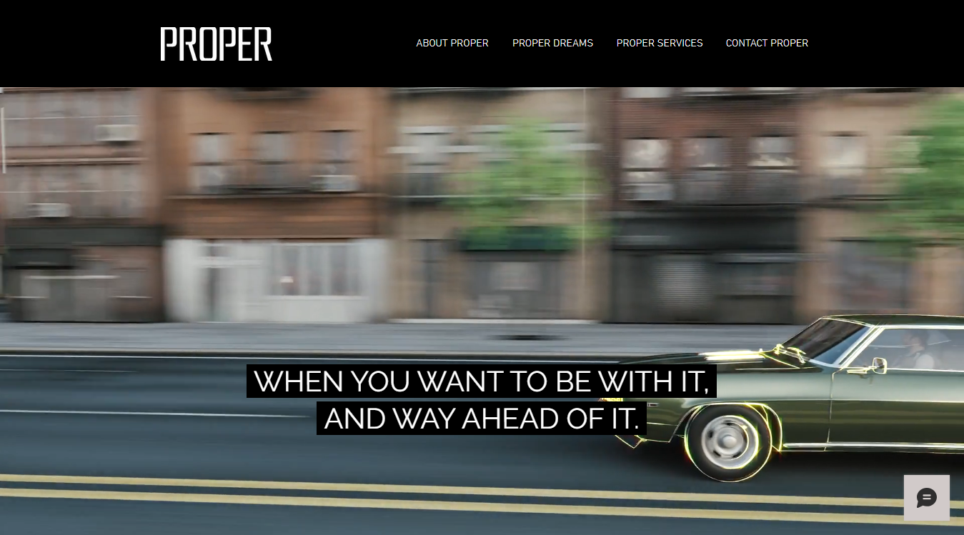 Website screenshot for Proper Solutions