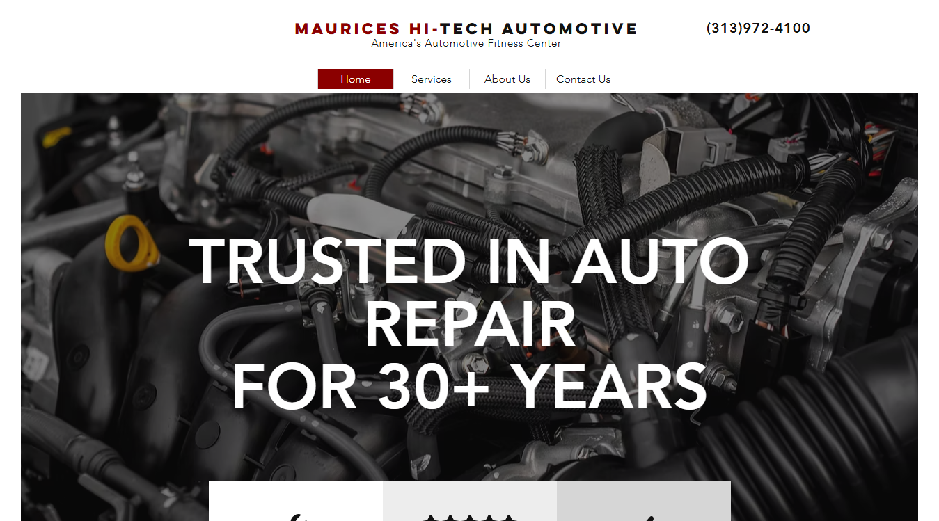 Website screenshot for Purvis Total Car Care