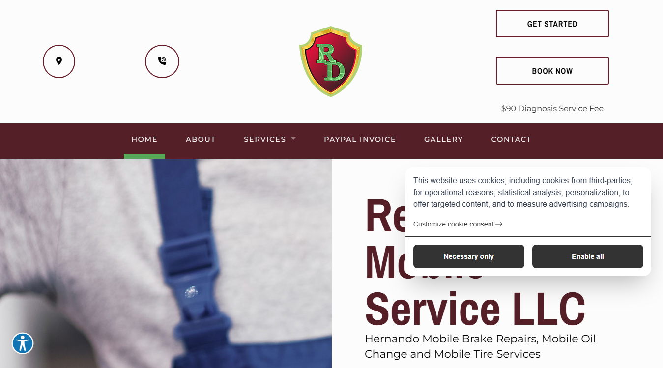 Screenshot of Red Dot Auto Mobile Service LLC