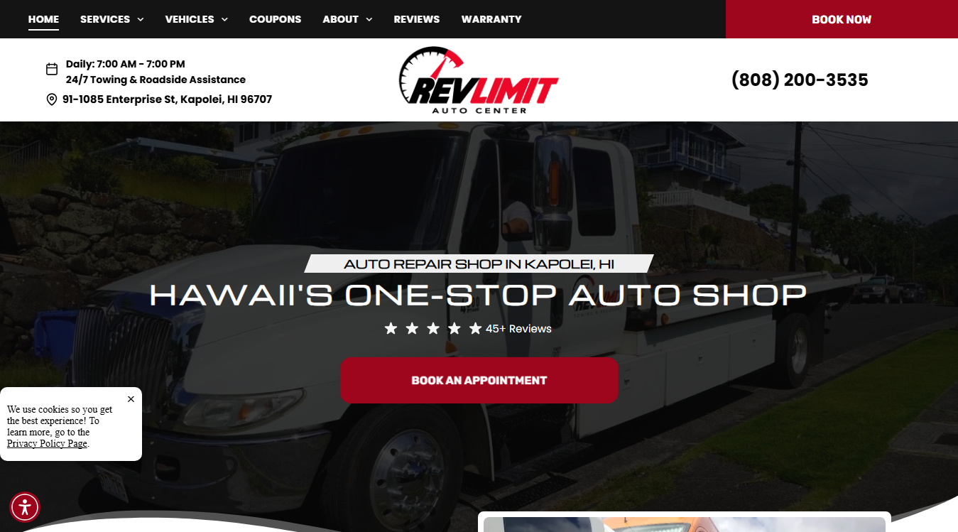 Screenshot of Rev Limit Auto Center