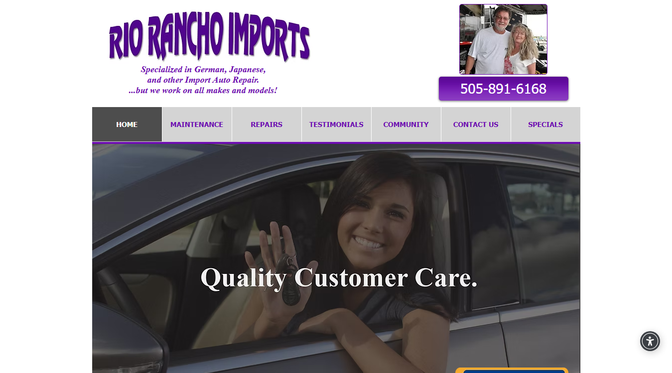 Screenshot of Rio Rancho Imports