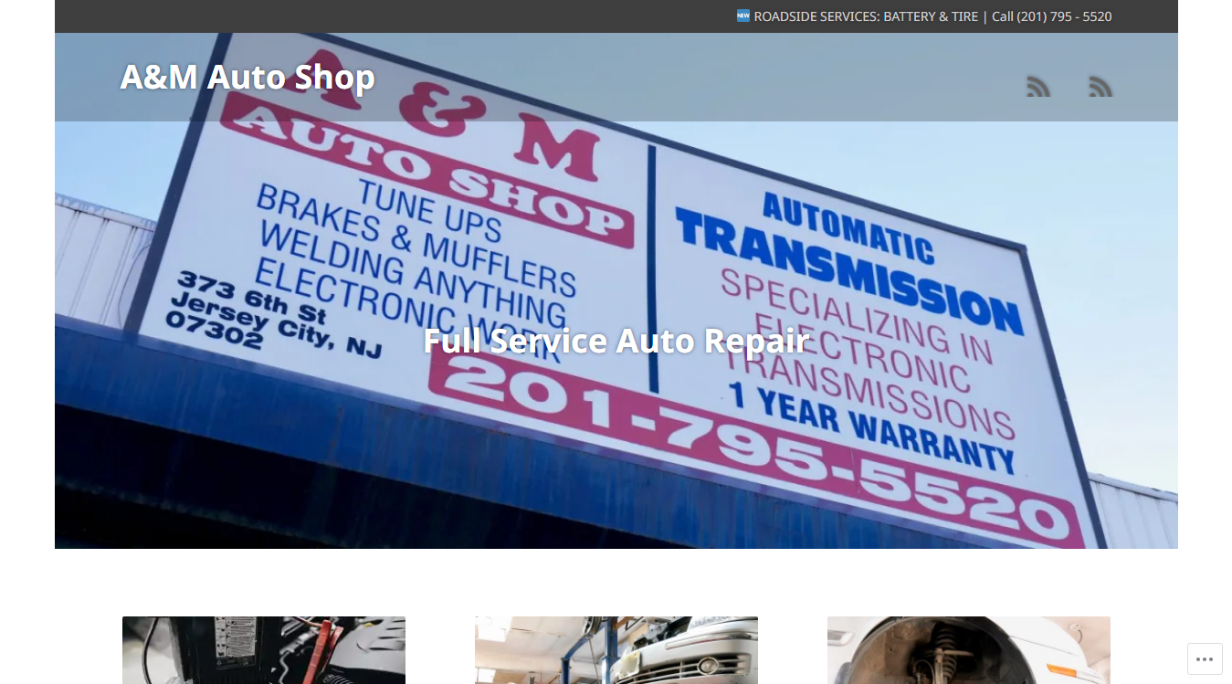 Website screenshot for Rivedale Auto Technicians