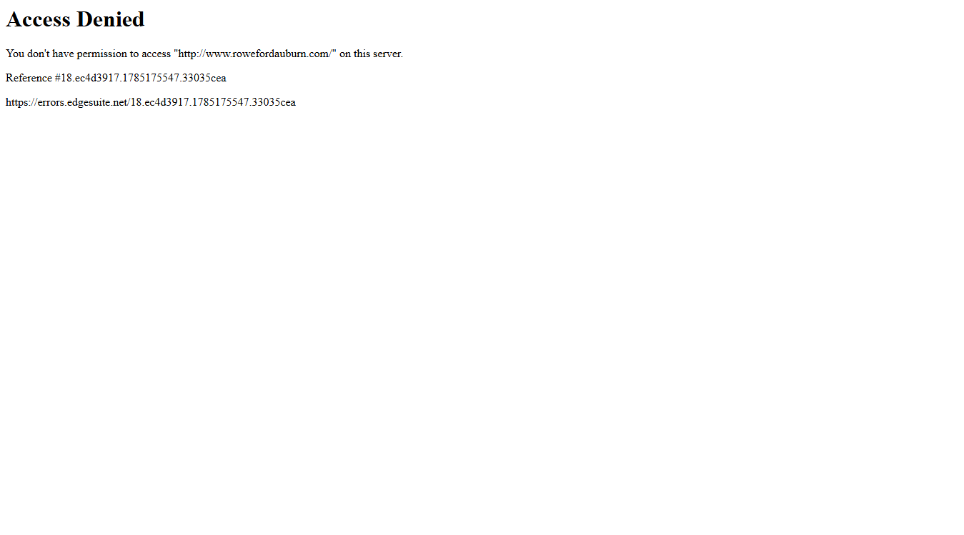 Website screenshot for Rowe Auburn Service