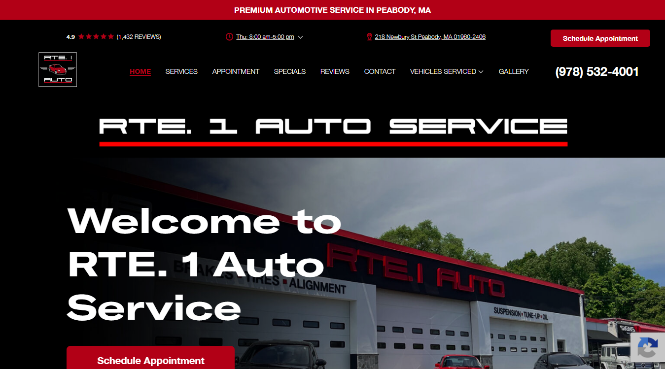 Screenshot of RTE 1 Auto Service