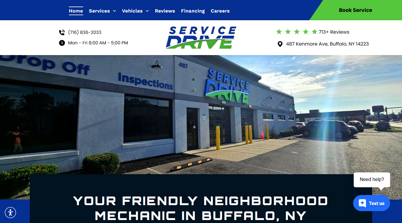 Screenshot of Service Drive