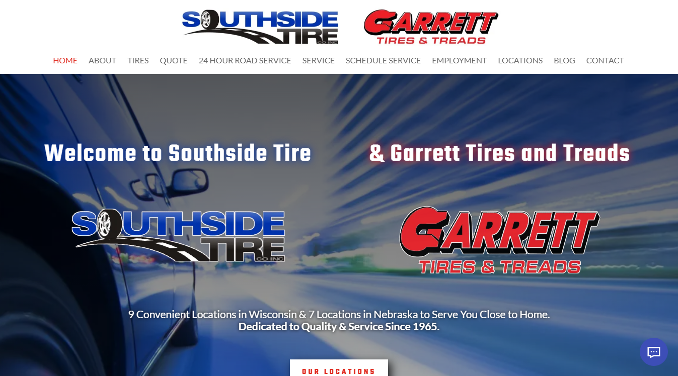 Website screenshot for Southside Tire & Automotive Repair