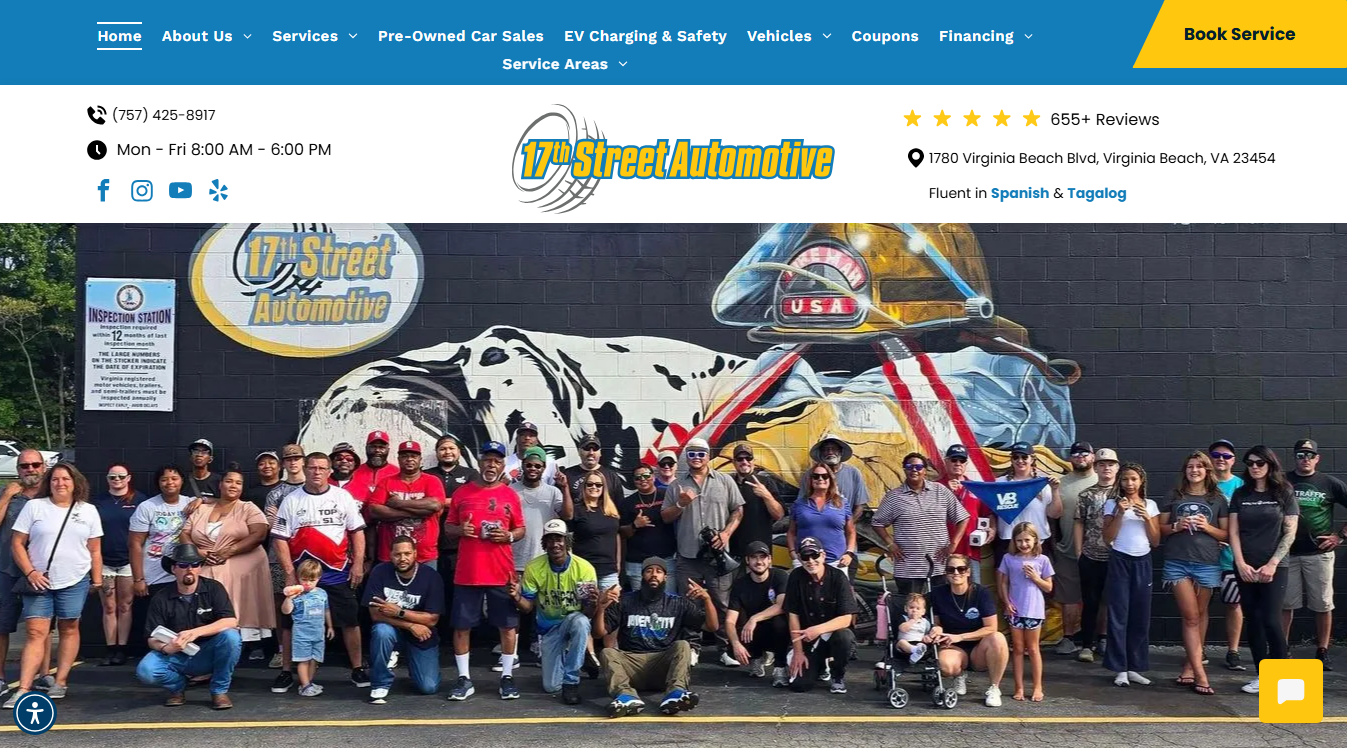Website screenshot for Stan's Auto Electric, Inc.