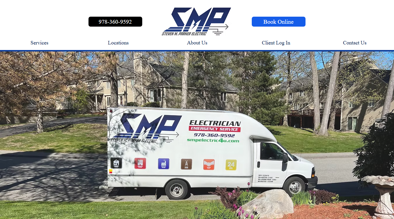 Website screenshot for Steven M Parker Electric