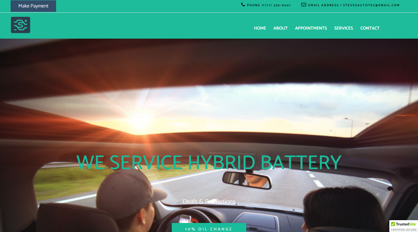 Screenshot of Steves Automotive Technology