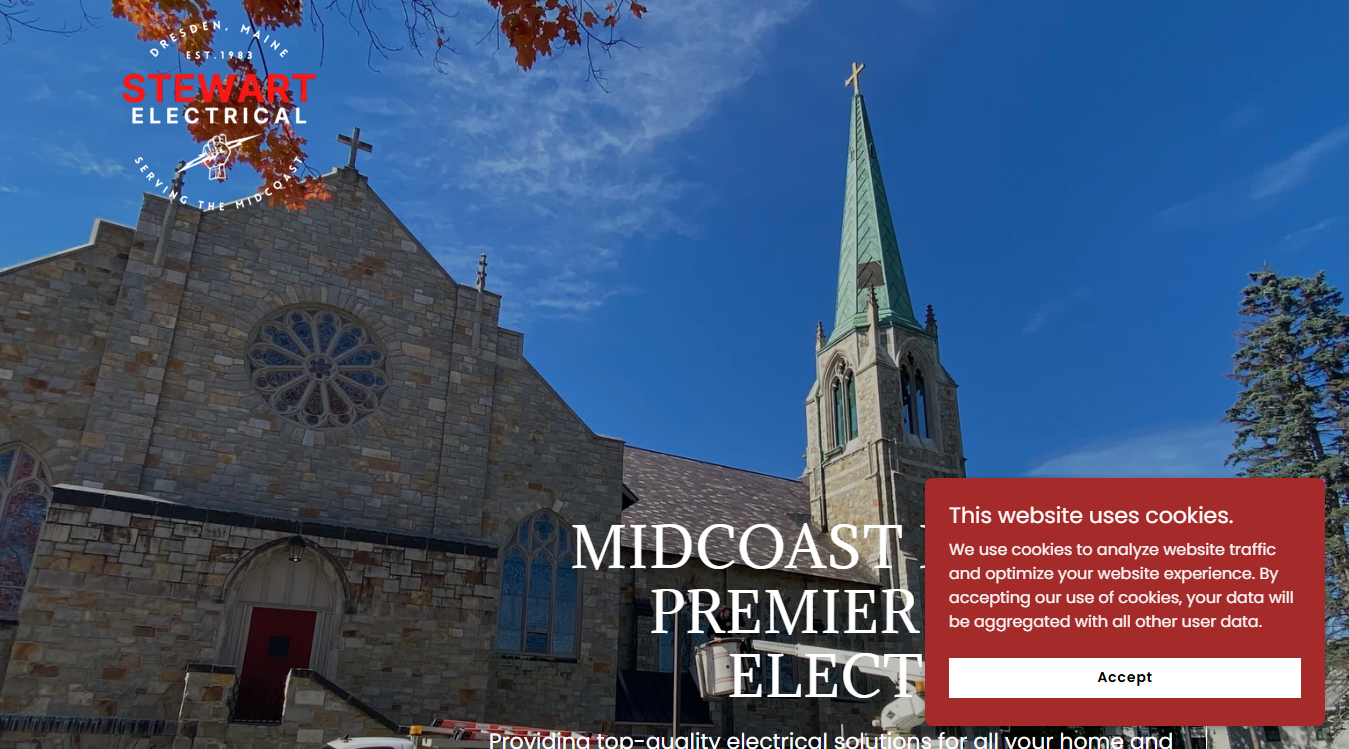 Website screenshot for Stewart Electrical LLC
