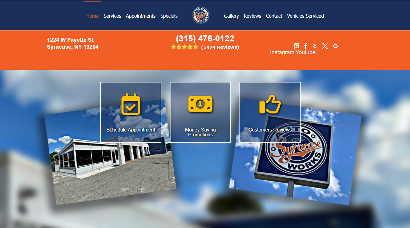 Screenshot of Syracuse Auto Works