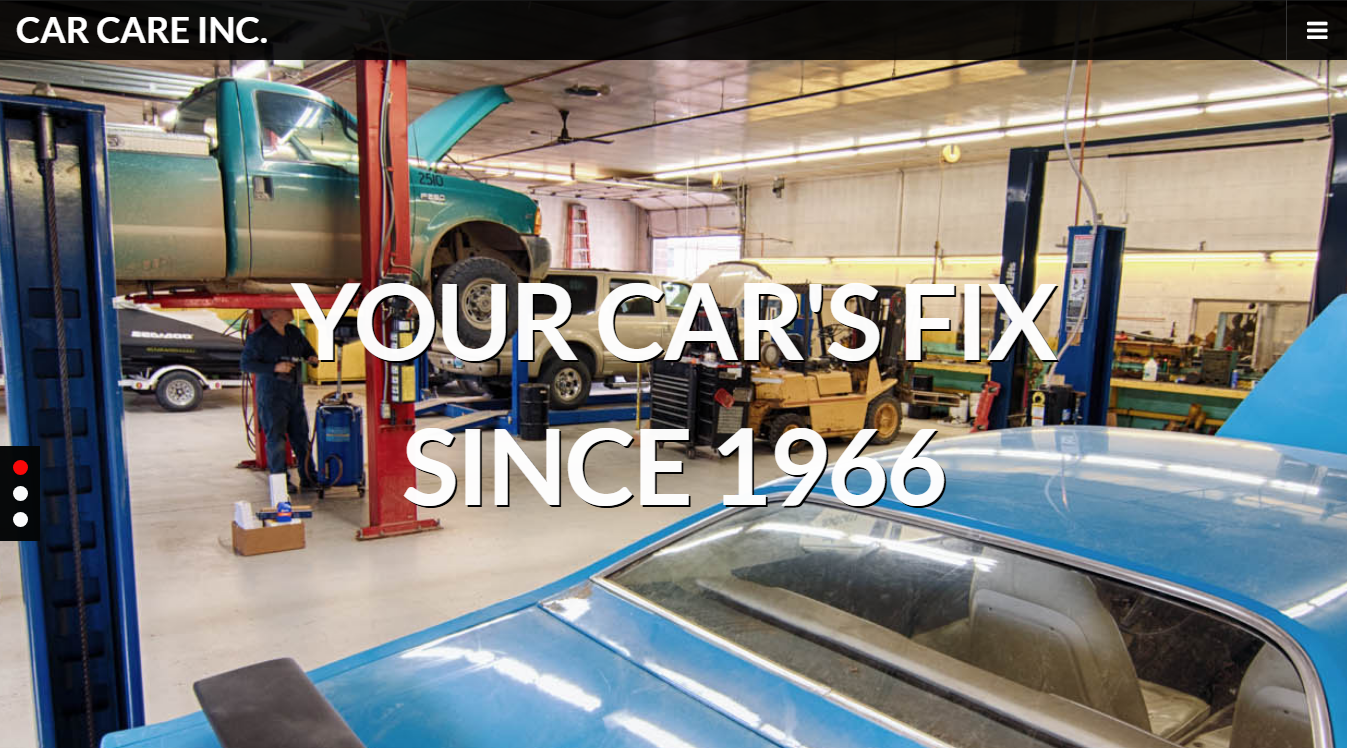 Website screenshot for Tech-Op Auto Service