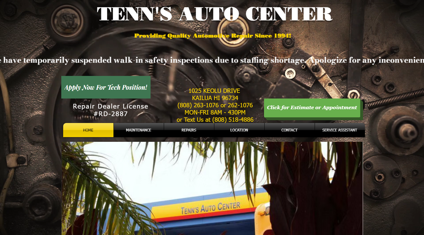 Screenshot of Tenn's Enchanted Lake Auto Center