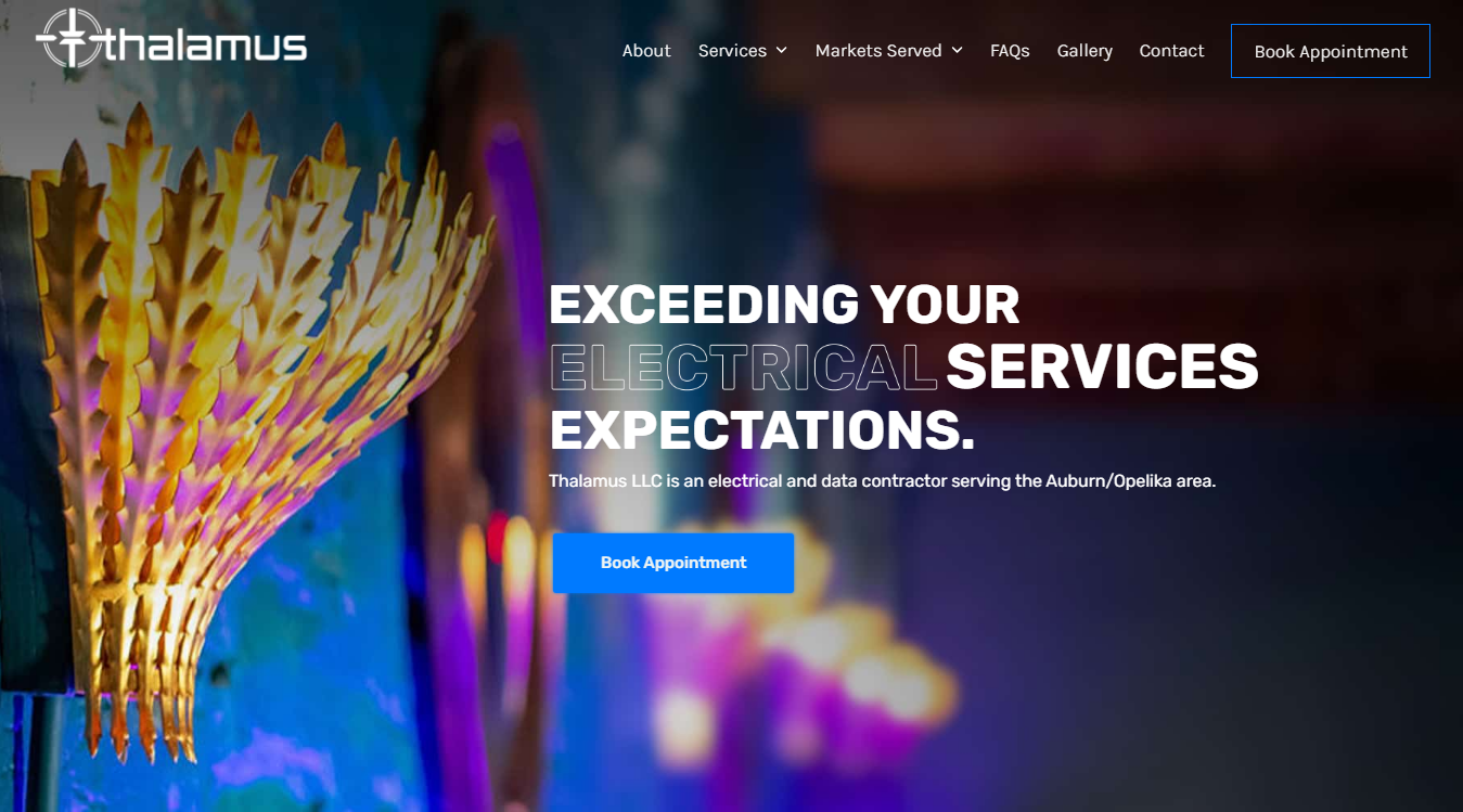 Website screenshot for Thalamus LLC