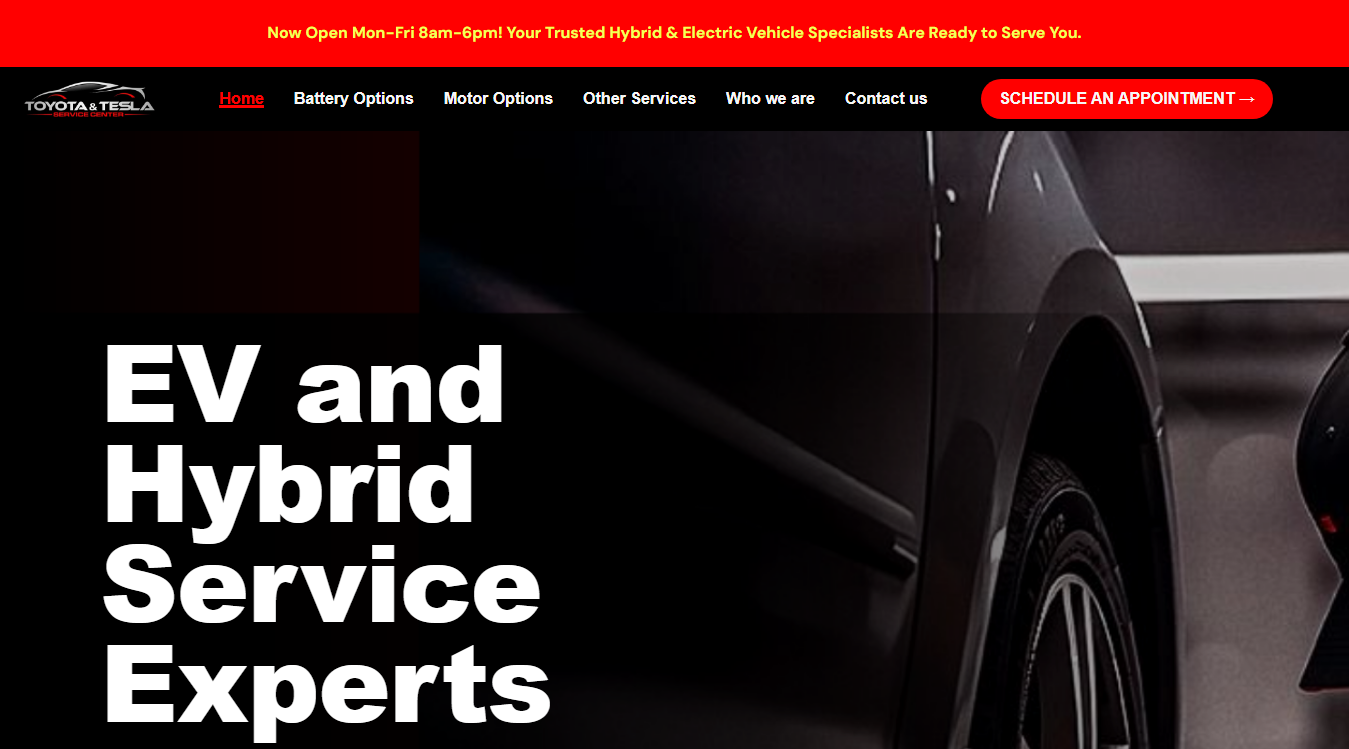 Website screenshot for The Car Guys Garage LLC