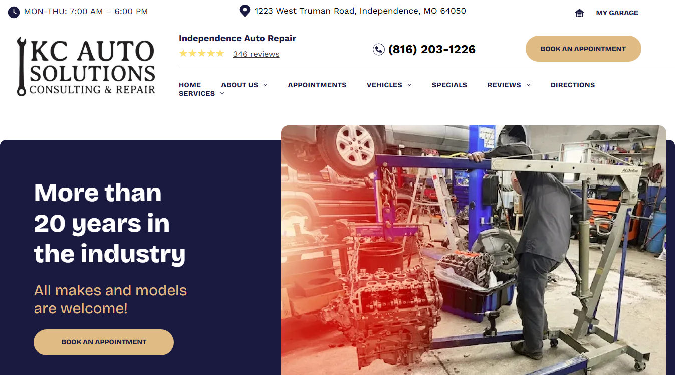 Website screenshot for The Electric Vehicle Company