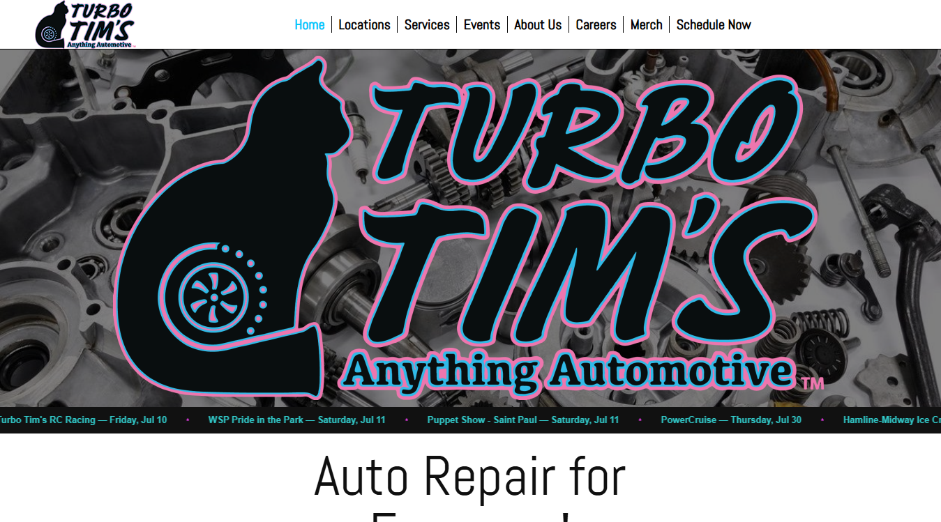 Screenshot of Turbo Tim's Anything Automotive