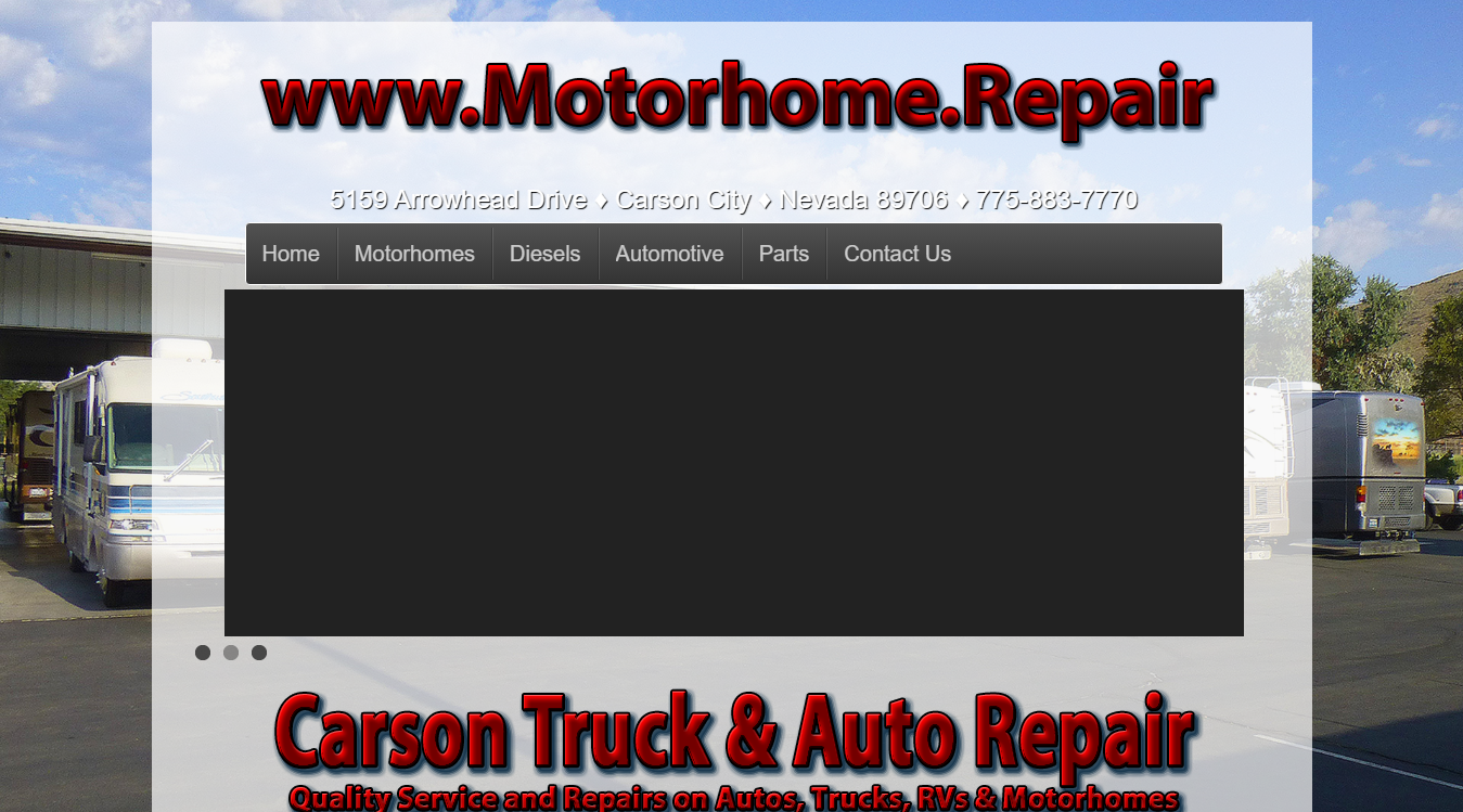Website screenshot for Turner Electric Motor