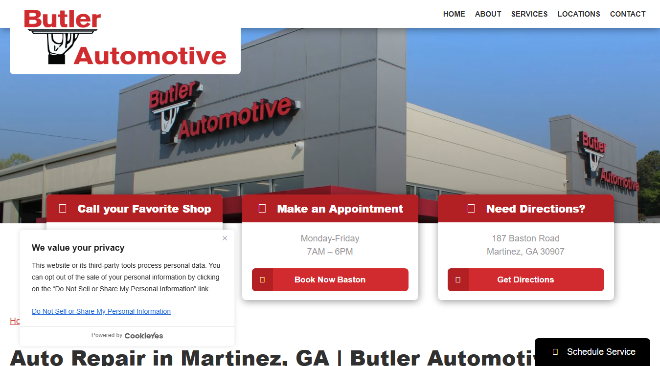 Website screenshot for Ultimate Auto Hauz LLC.