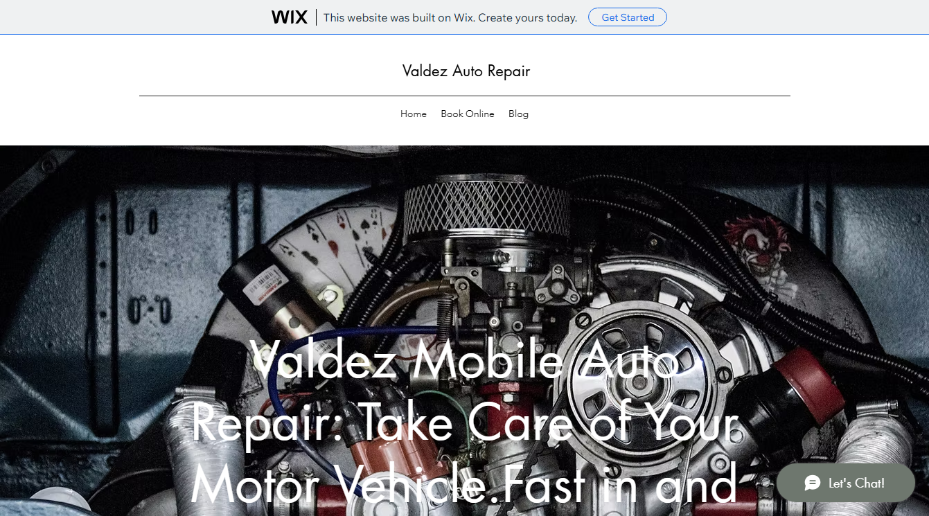 Screenshot of Valdez Mobile Auto Repair