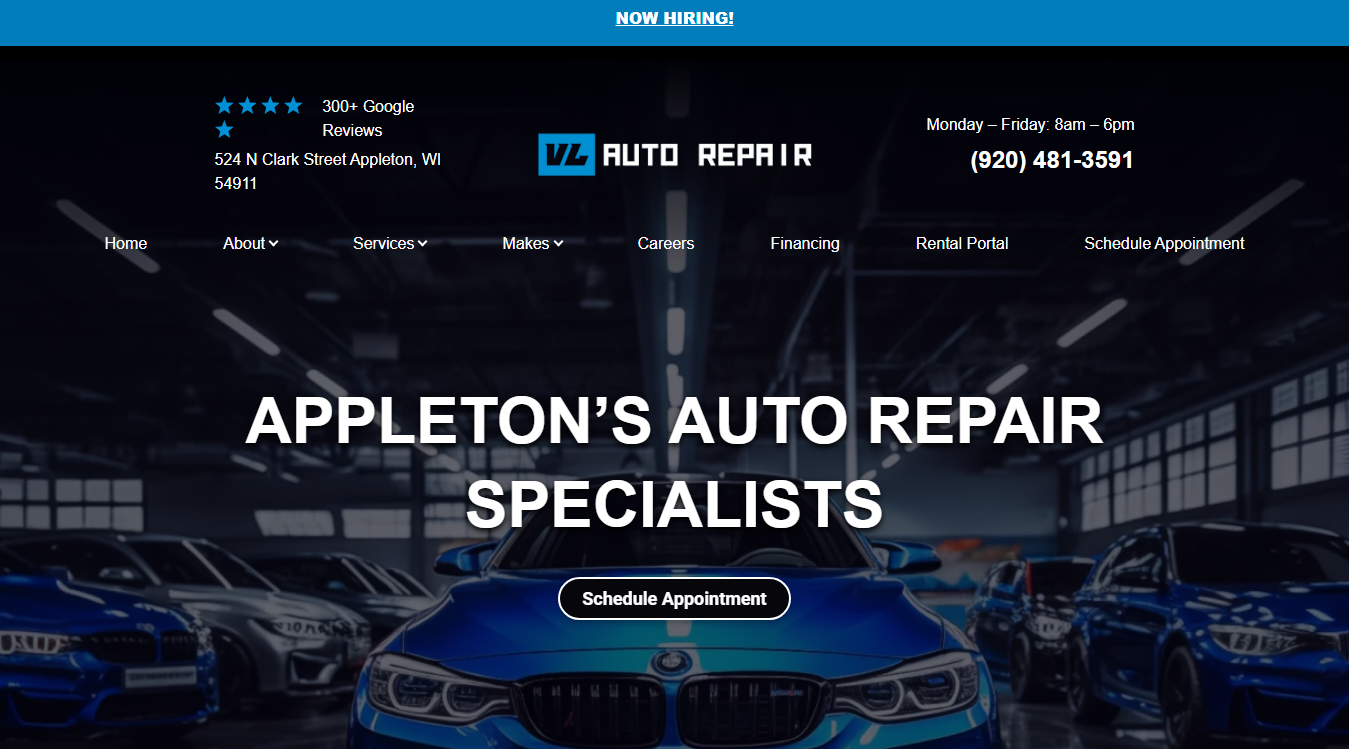 Screenshot of VL Auto Repair