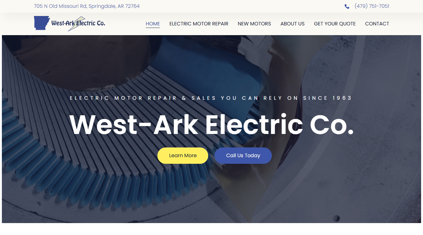 Screenshot of West-Ark Electric Co