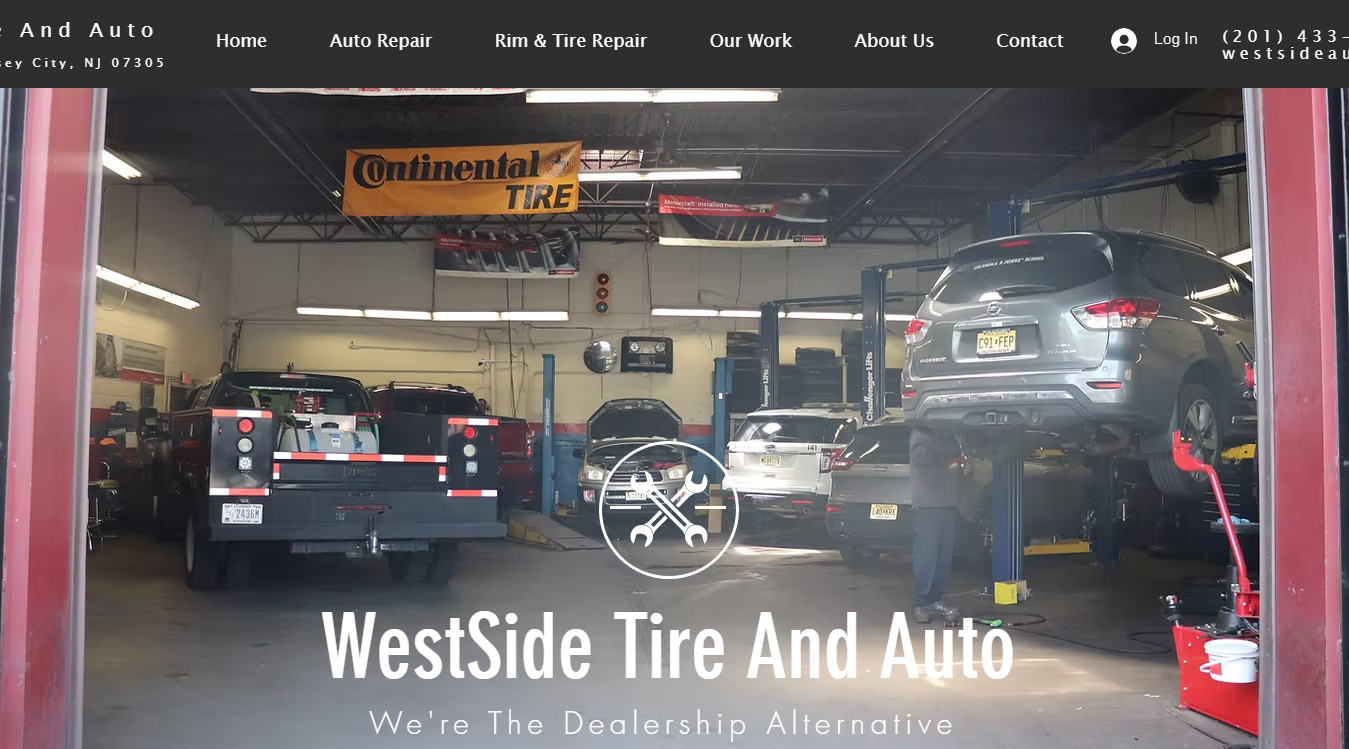 Website screenshot for WestSide Tire & Automotive