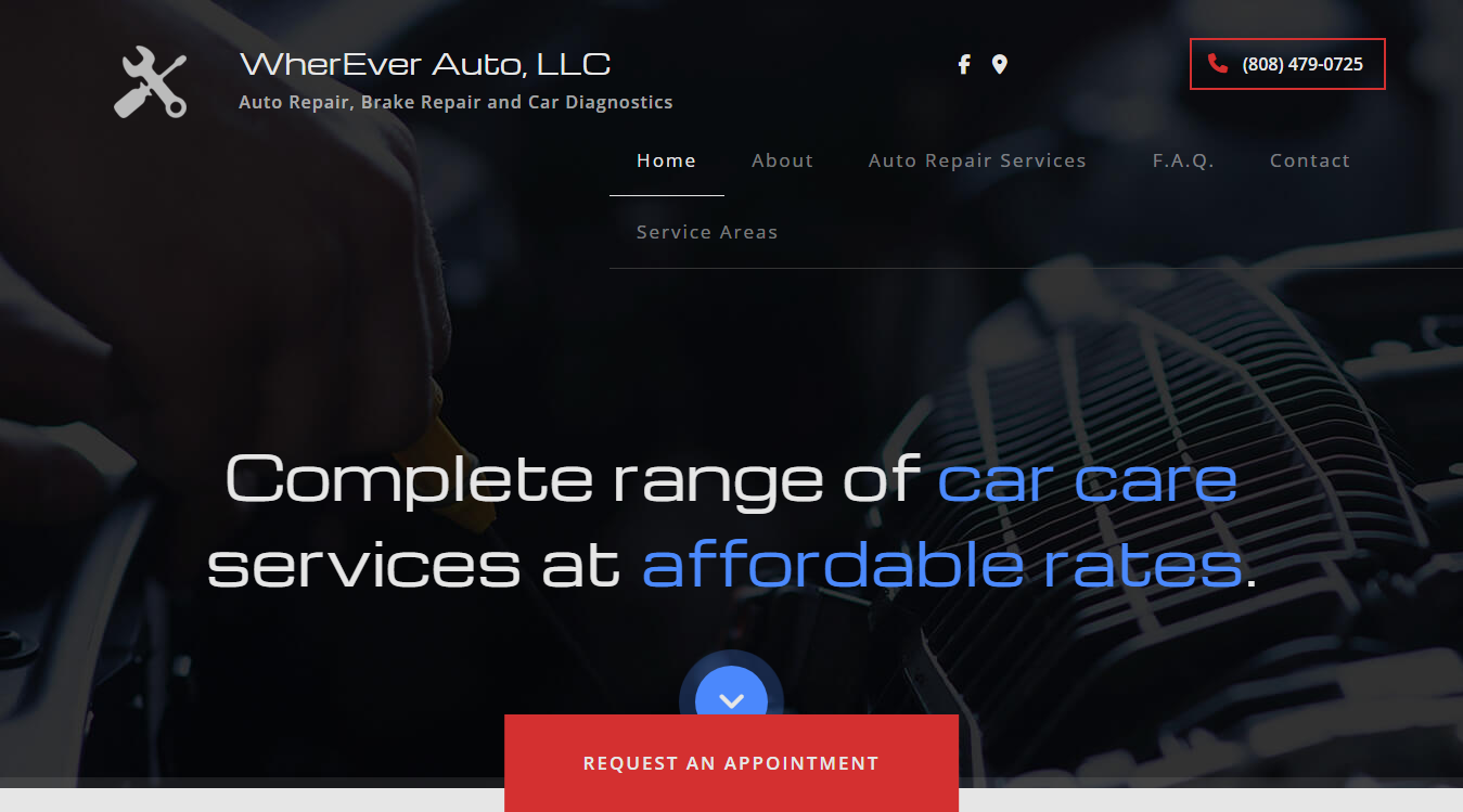 Screenshot of WherEver Auto, LLC