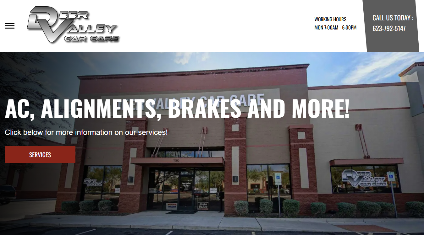 Website screenshot for York’s mobile mechanic